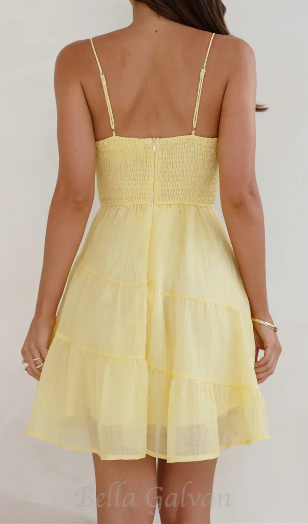 Flowering Girl Women calista strap mini dress in yellow