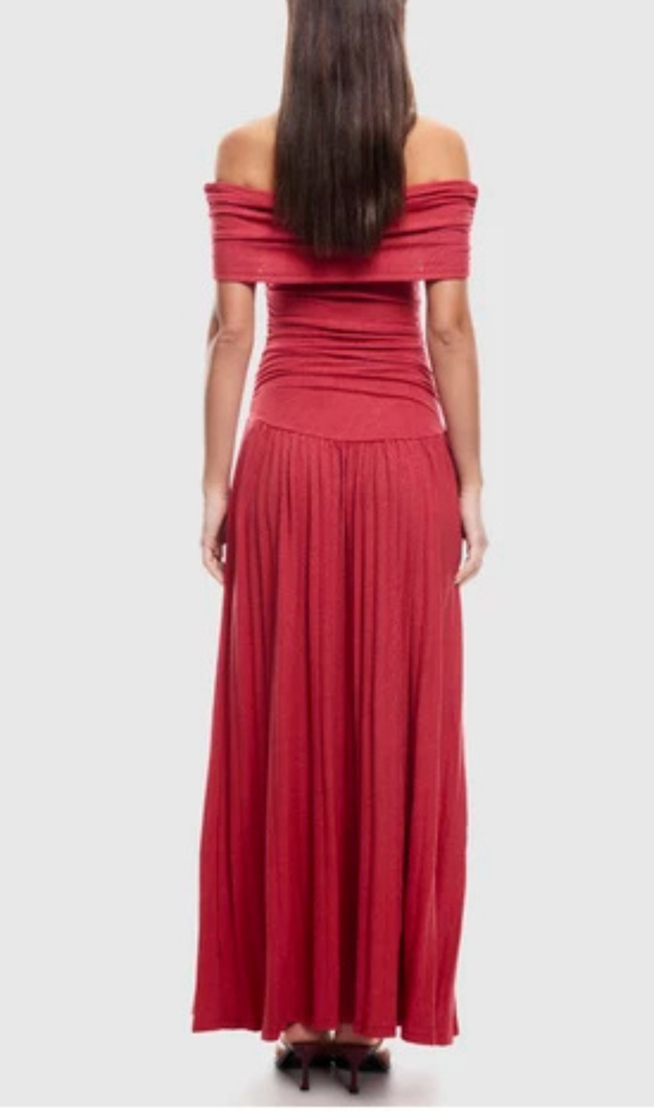 Flowering Girl Women sabina bodycon strapless maxi dress in crimson
