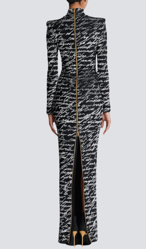 Flowering Girl Women Bexley Print Velvet Long Sleeve Maxi Dress