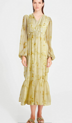 Flowering Girl Women Vanessa shell-embellished tie-dye midi dress