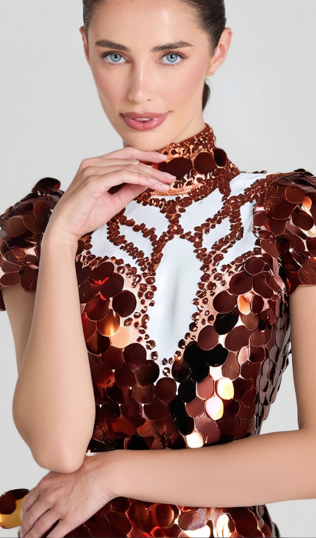 Flowering Girl Women HELENE BURGUNDY SEQUINS DIAMANTE SET