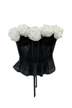 Flowering Girl Women Flower Lacing Mesh Top