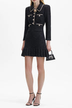 Flowering Girl Women Black Sequin Knit Mini Dress