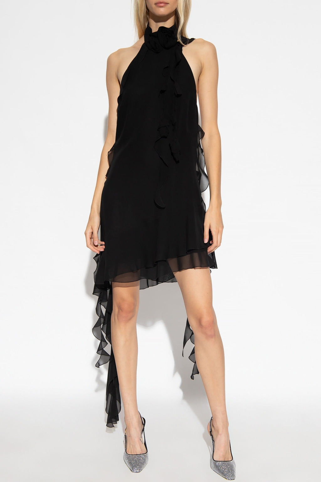Flowering Girl Women Lennoa Ruffled Halter Mini Dress - Black