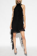 Flowering Girl Women Lennoa Ruffled Halter Mini Dress - Black
