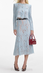 Flowering Girl Women carol lace embellished top in blue