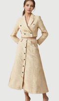 Flowering Girl Women Karine white fringed jacket & skirt matching set