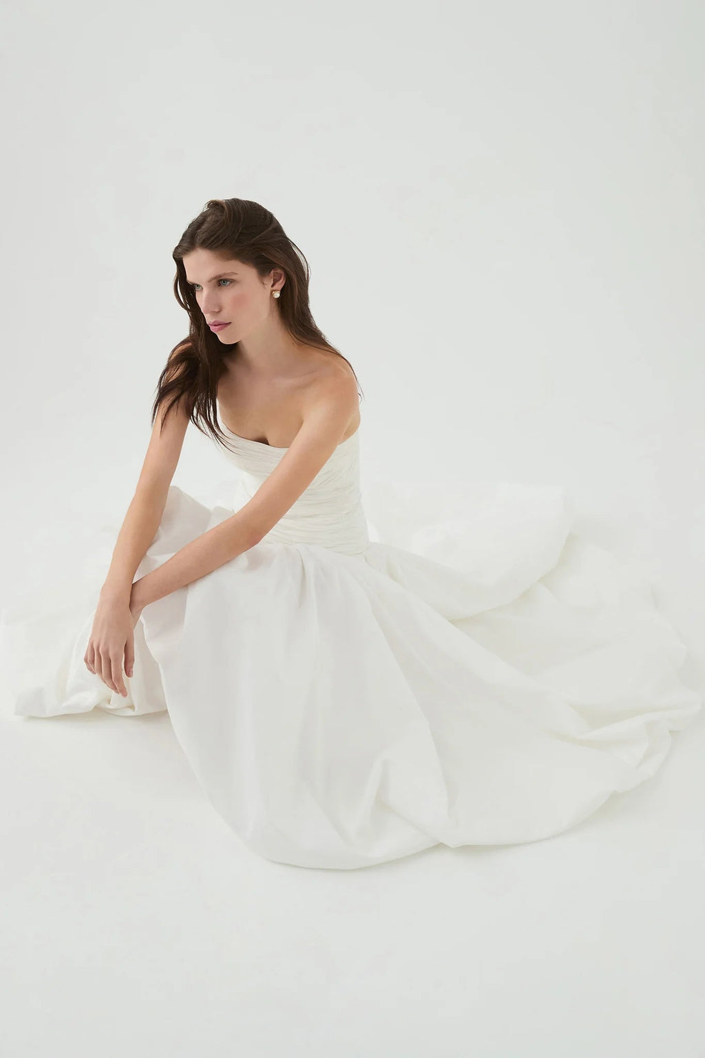 nancy Bubble Hem Maxi Dress in ivory