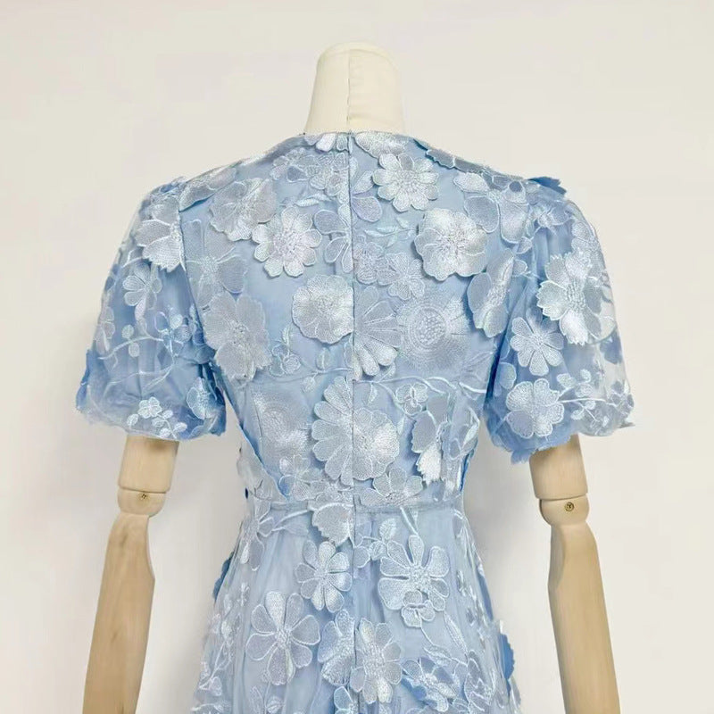 Flowering Girl Women CHAYAN FLOWER EMBROIDERY MINI DRESS