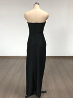 Flowering Girl Women Amber-embellished Bandage Gown in Black