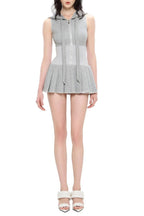 Cliffa Sleeveless Knit Mini Dress - Grey
