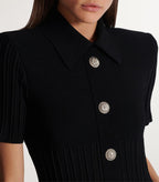 kristin Black Knitted Mini Dress