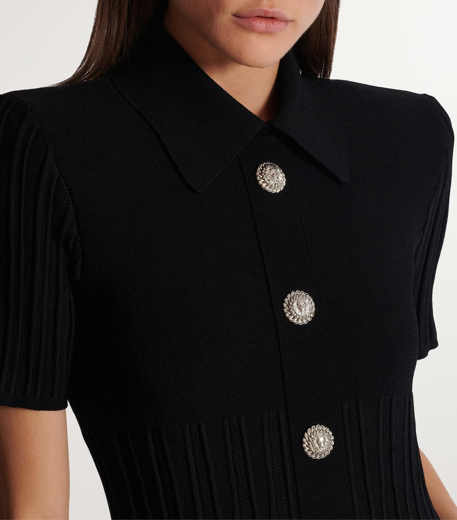 kristin Black Knitted Mini Dress