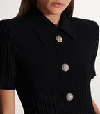 Kristin Black Knitted Mini Dress