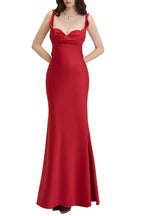 Flowering Girl Women Gwendolyn Corset Bodycon Mermaid Maxi Dress In Red