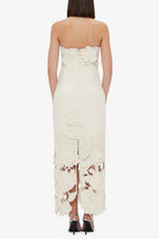 Flowering Girl Women Louise Appliqué Bustier Maxi Dress In White