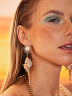 Flowering Girl Women Hoshi Pearl Conch Earrings