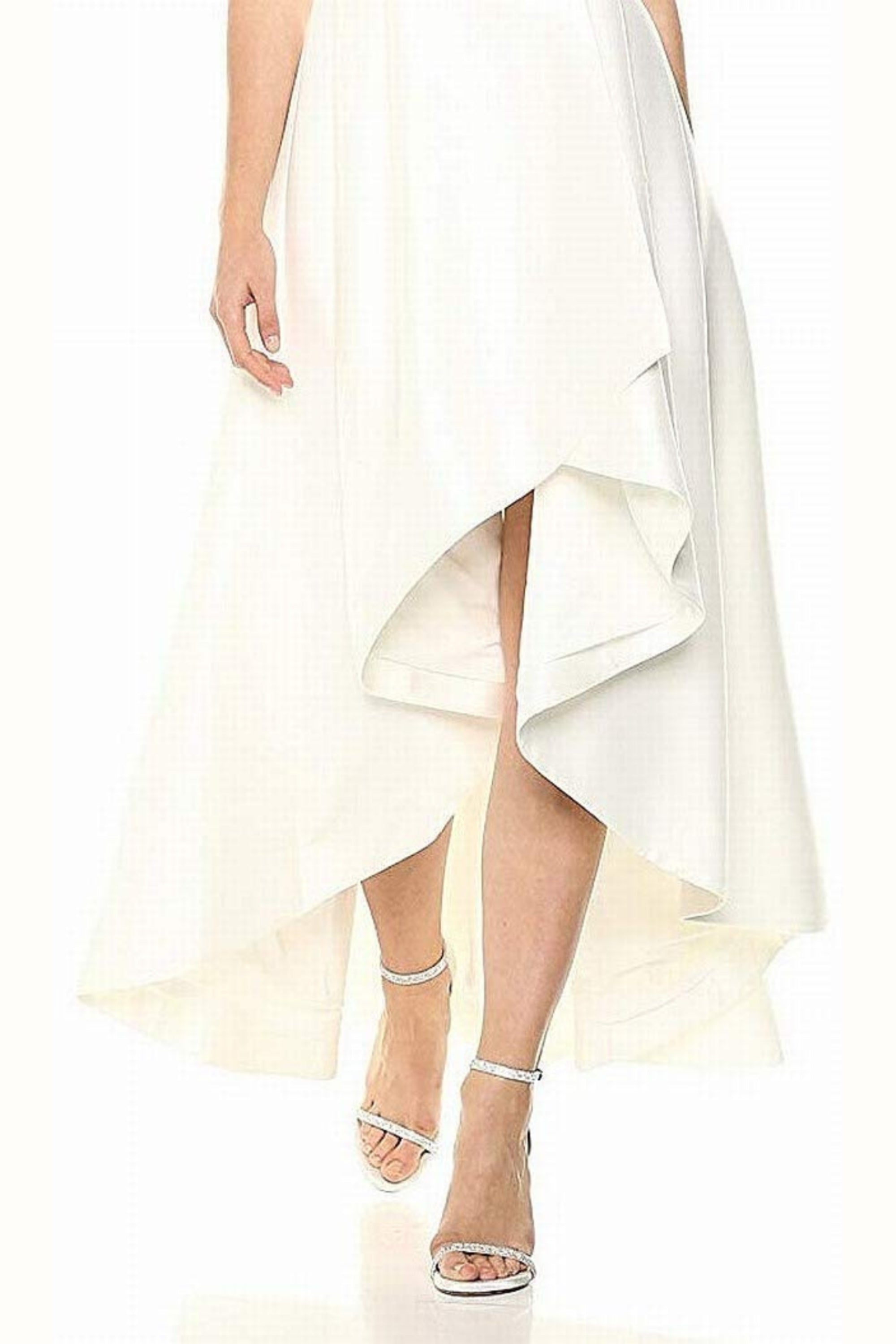 Flowering Girl Women Sleeveless v-Neck Midi Dress In Beige