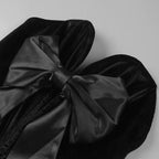 Flowering Girl Women Stanski Strapless Velvet Bow Puffy Satin Mini Dress