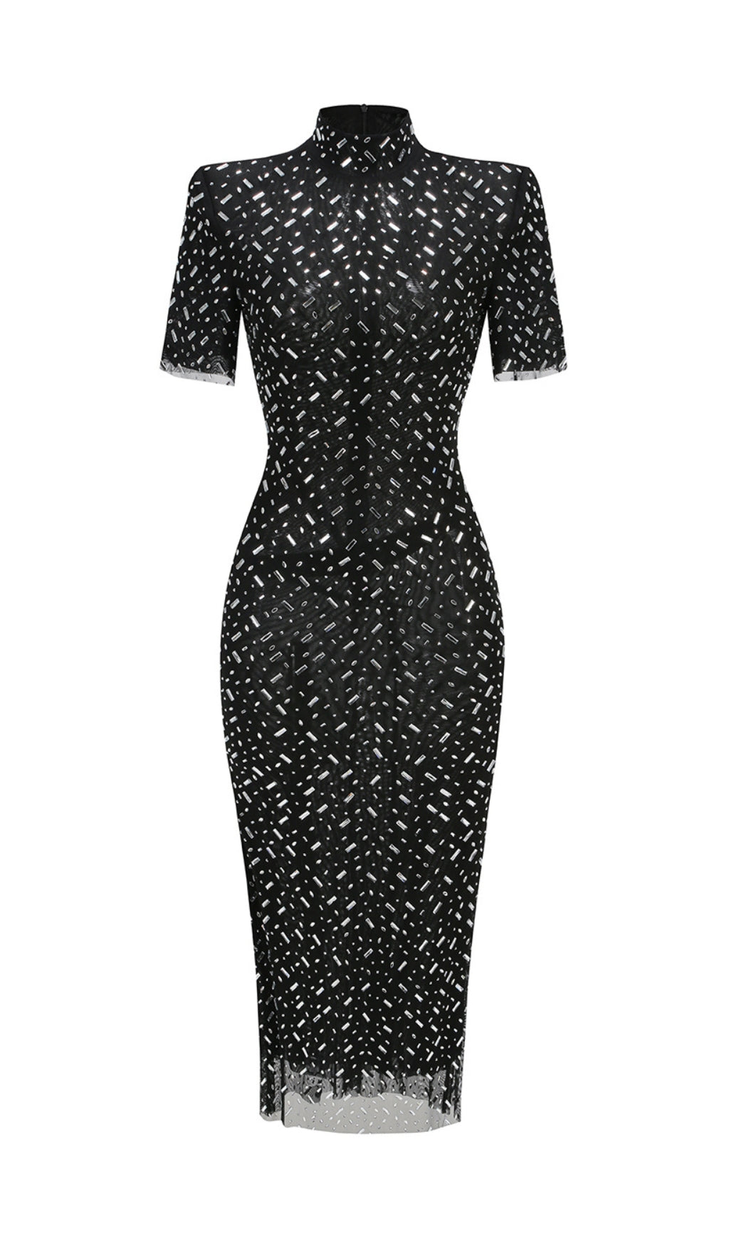 Flowering Girl Women tiffany Crystal embellished Maxi Dress in black
