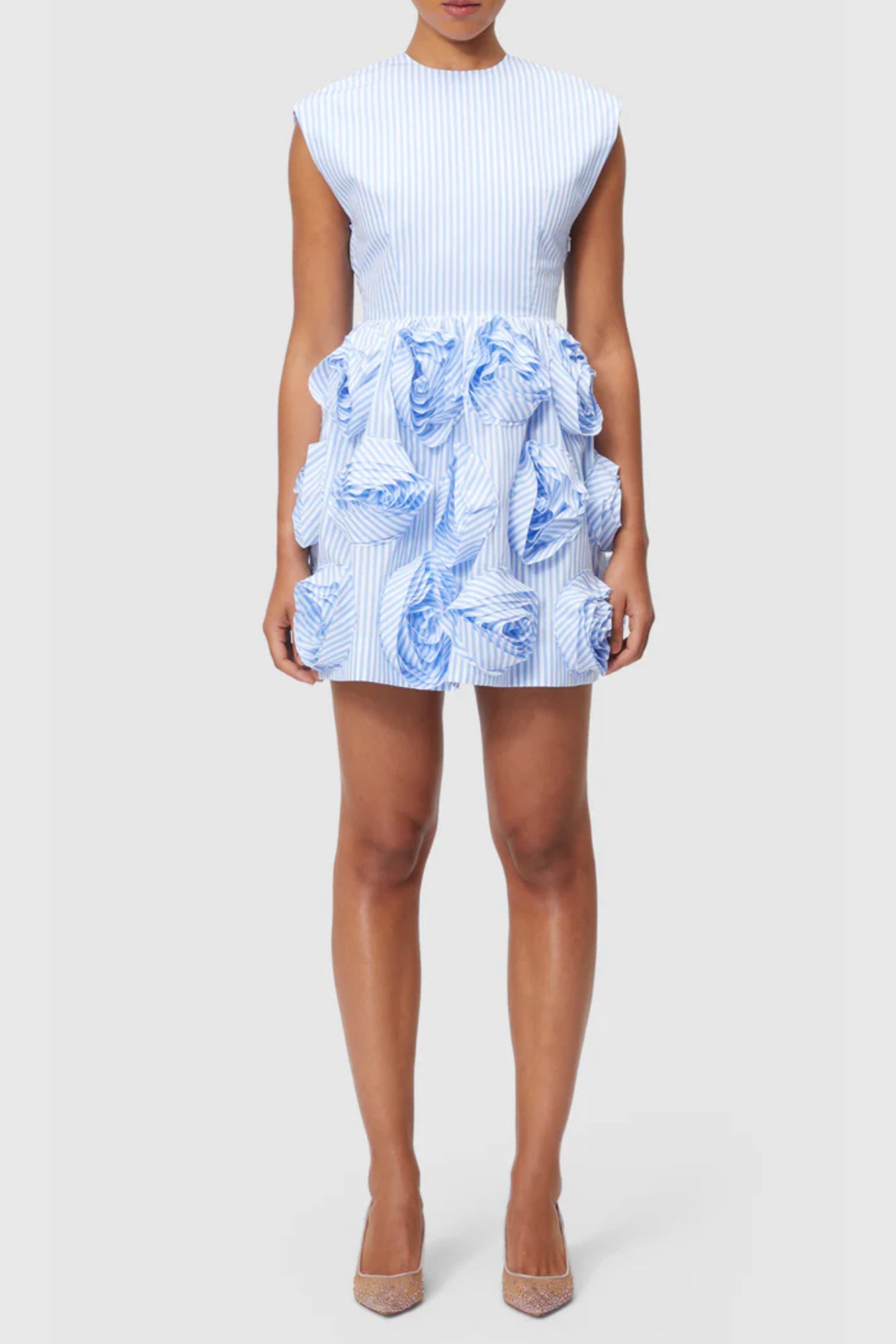 Flowering Girl Women Xaviera Rose Applique Mini Dress In Blue