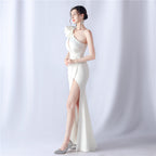 Crafted Flower With Beading Formal Dress