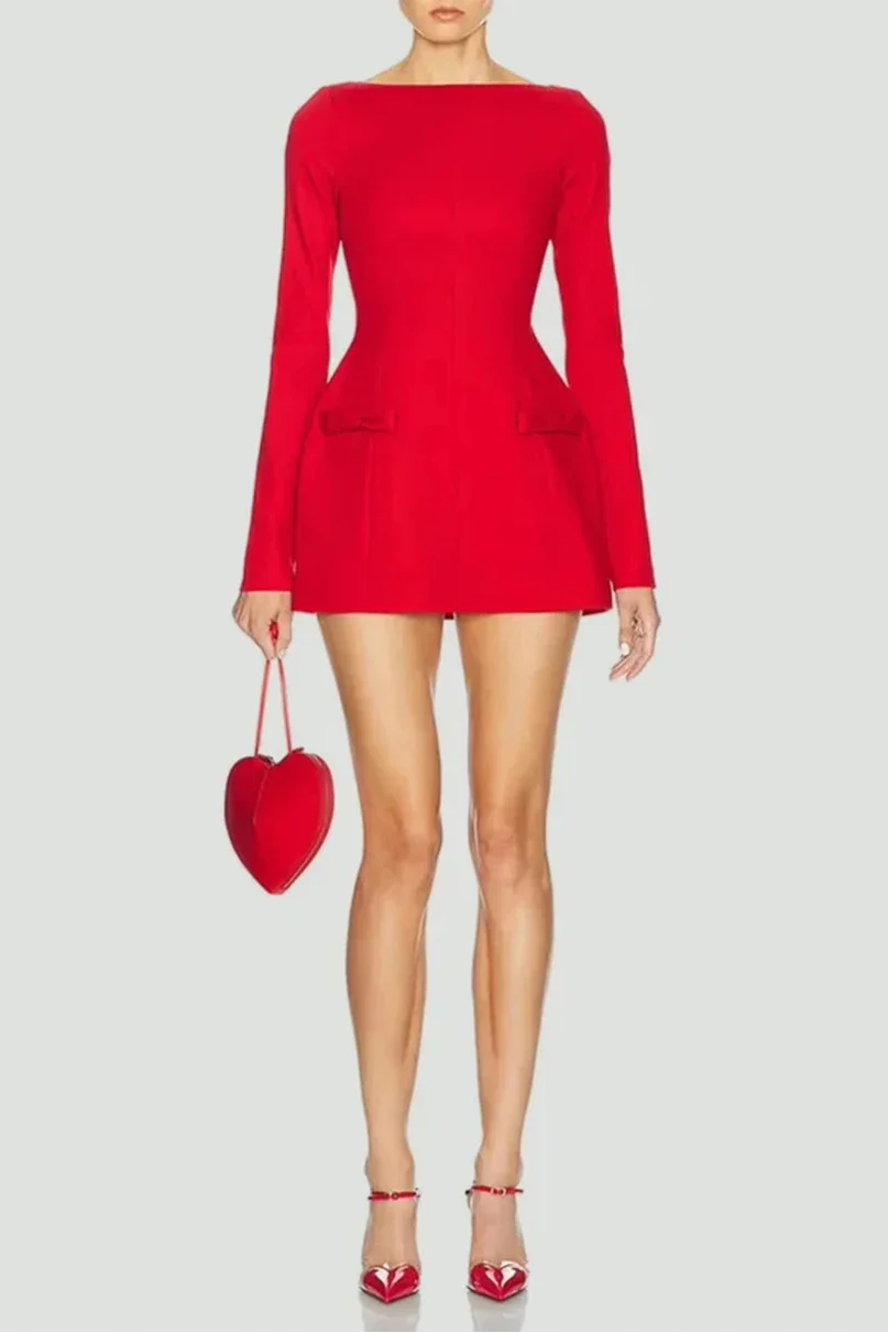 Flowering Girl Women Freya Bow Detail Mini Dress