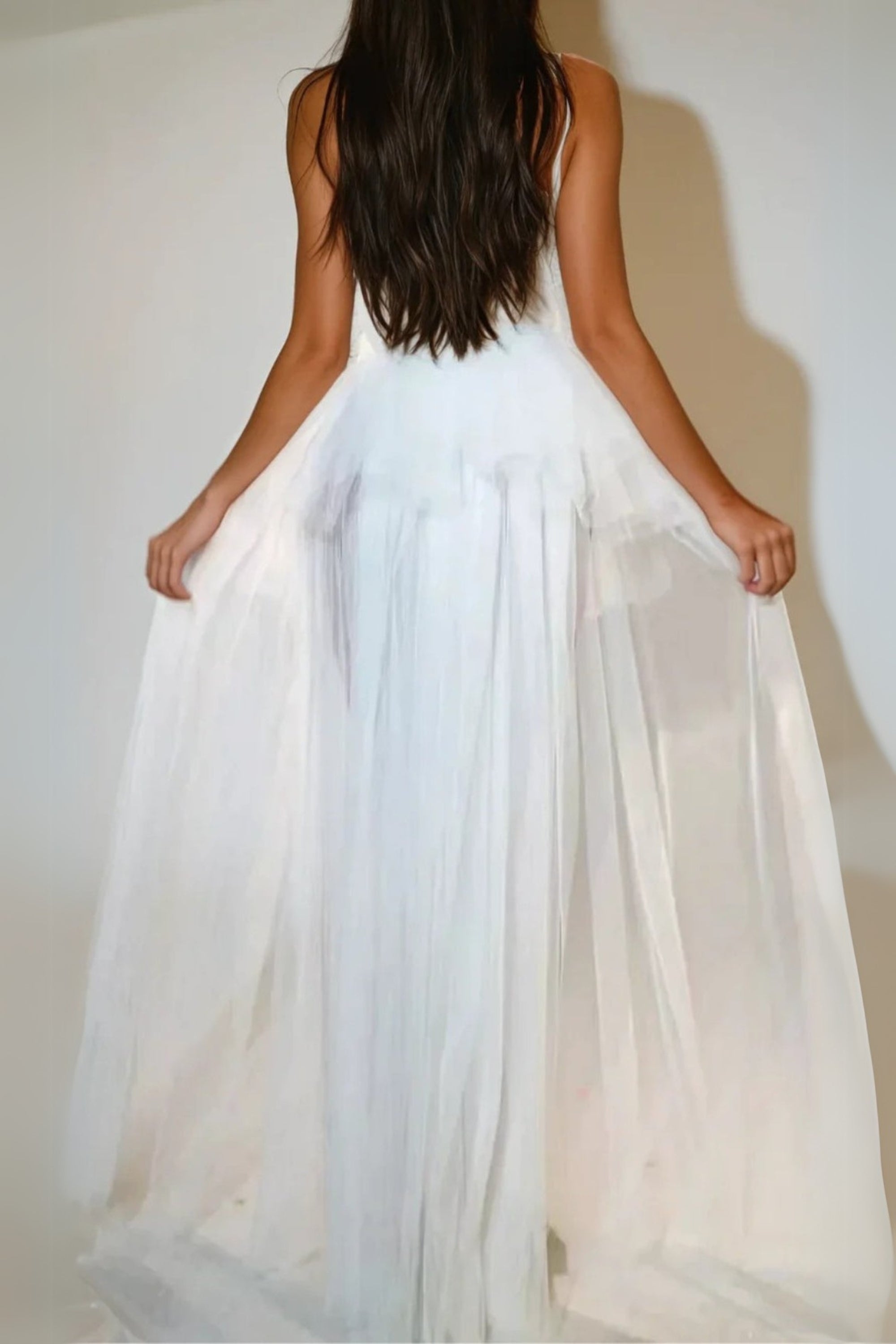 Flowering Girl Women Kalene Strapless Ruffle Tulle Dress In White
