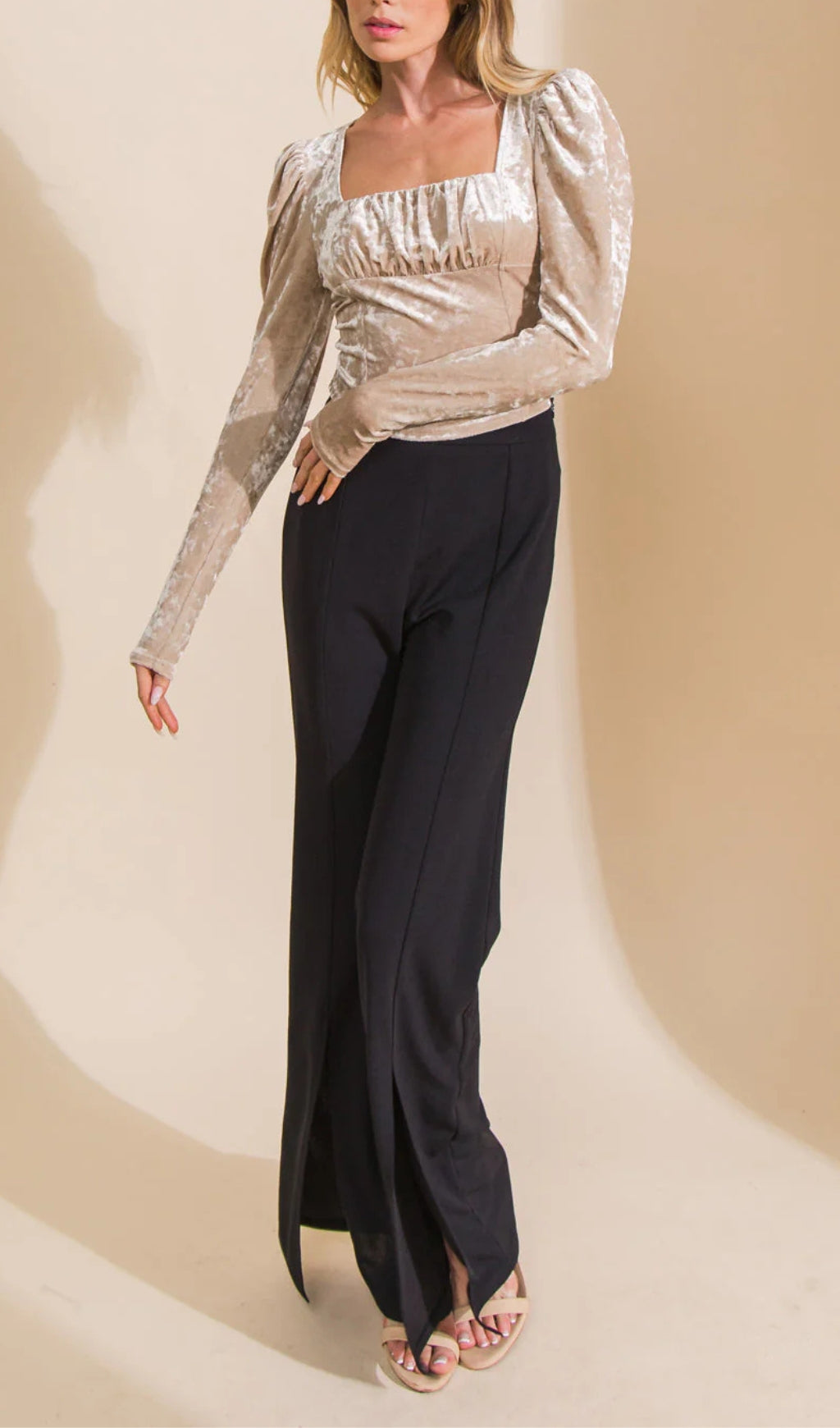 Flowering Girl Women PUT ON A SHOW VELVET TOP