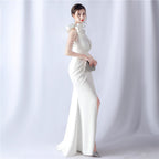 Crafted Flower With Beading Formal Dress