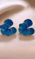 Flowering Girl Women Derick Blue Flower Earrings