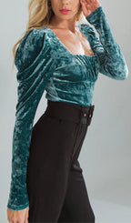Flowering Girl Women PUT ON A SHOW VELVET TOP