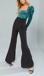 Flowering Girl Women PUT ON A SHOW VELVET TOP