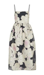 Flowering Girl Women ANNY FLORAL-JACQUARD MIDI DRESS
