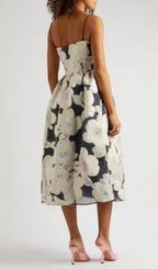 Flowering Girl Women ANNY FLORAL-JACQUARD MIDI DRESS