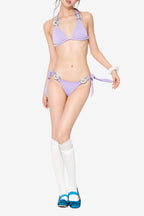 Flowering Girl Women Deren Purple Three-Piece Swimsuit