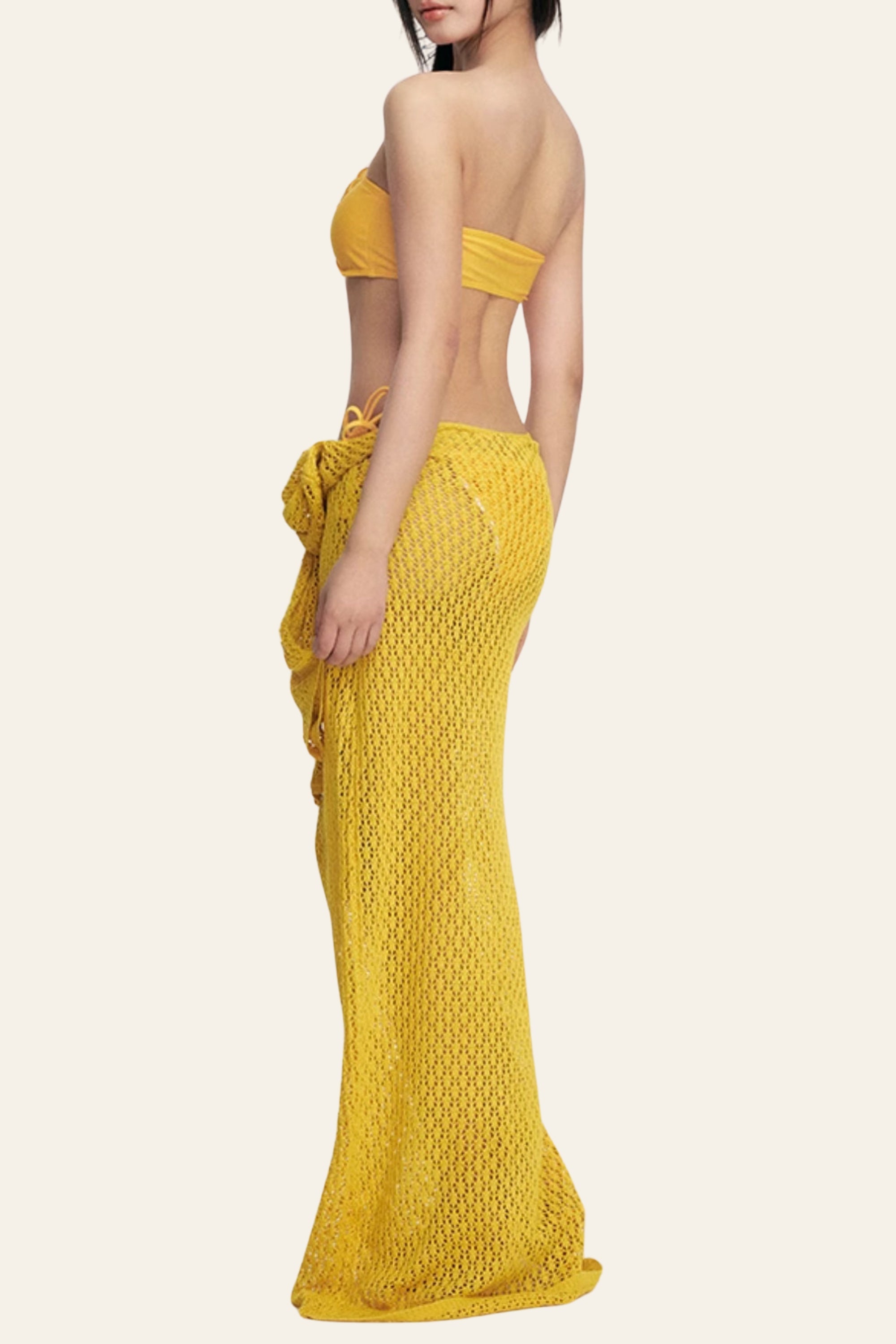 Flowering Girl Women Dillan Yellow Flower Three-Piece Swimsuit