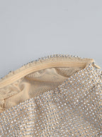 Flowering Girl Women off-shoulder crystal-embellished mini dress in silver