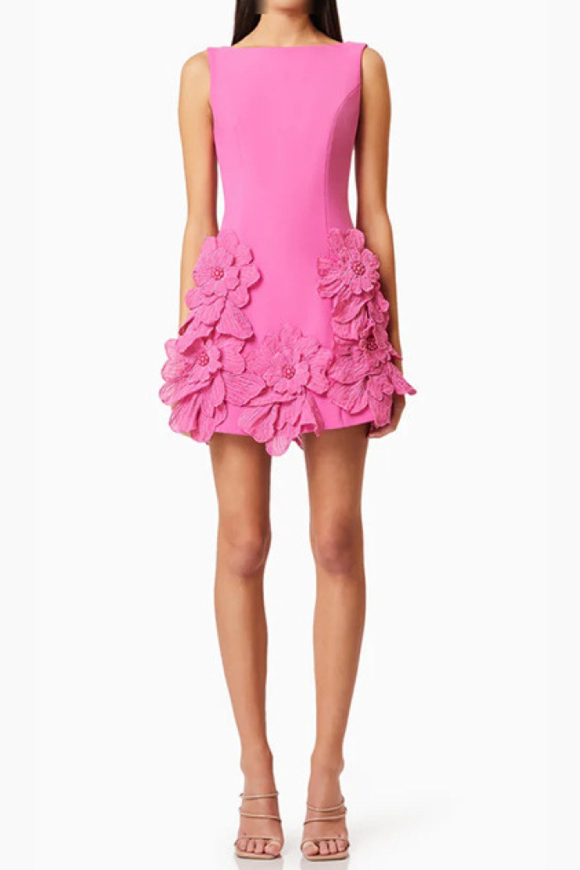 Flowering Girl Women Daiva Flower Embellished Mini Dress In Pink