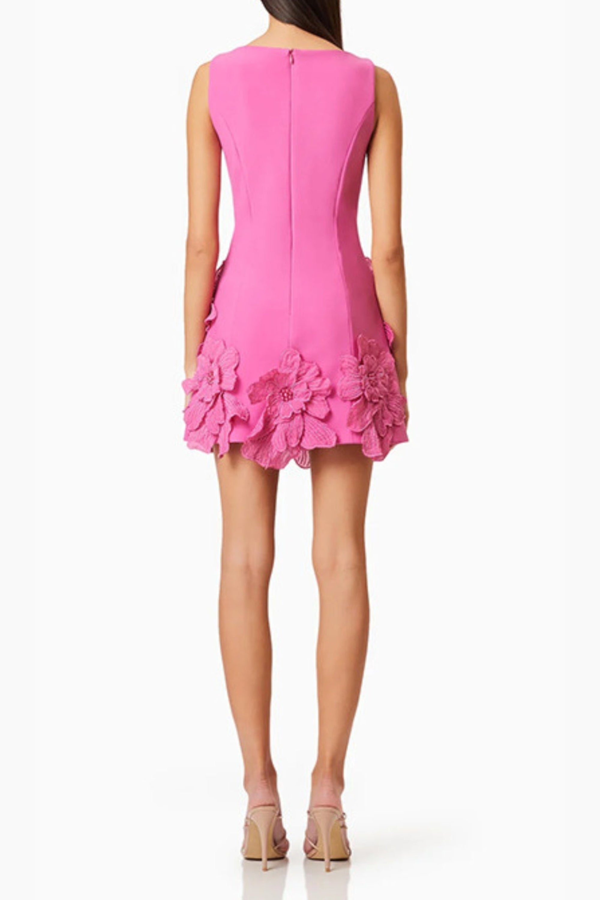 Flowering Girl Women Daiva Flower Embellished Mini Dress In Pink