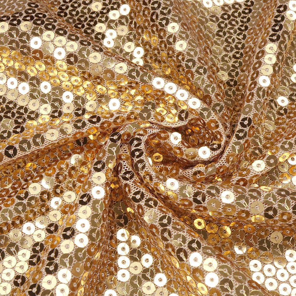 Flowering Girl Women sequin hollow bodycon maxi dress in gold