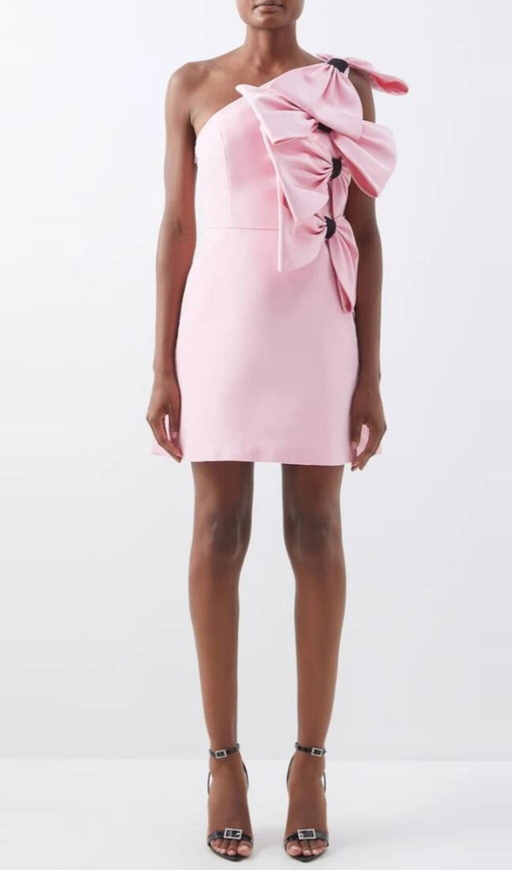 Flowering Girl Women Bow-Detailed Silk Mini Dress In Pink