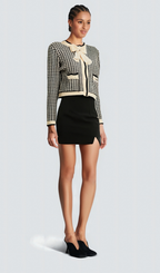 Flowering Girl Women Orlane checked bow-embellished cardigan