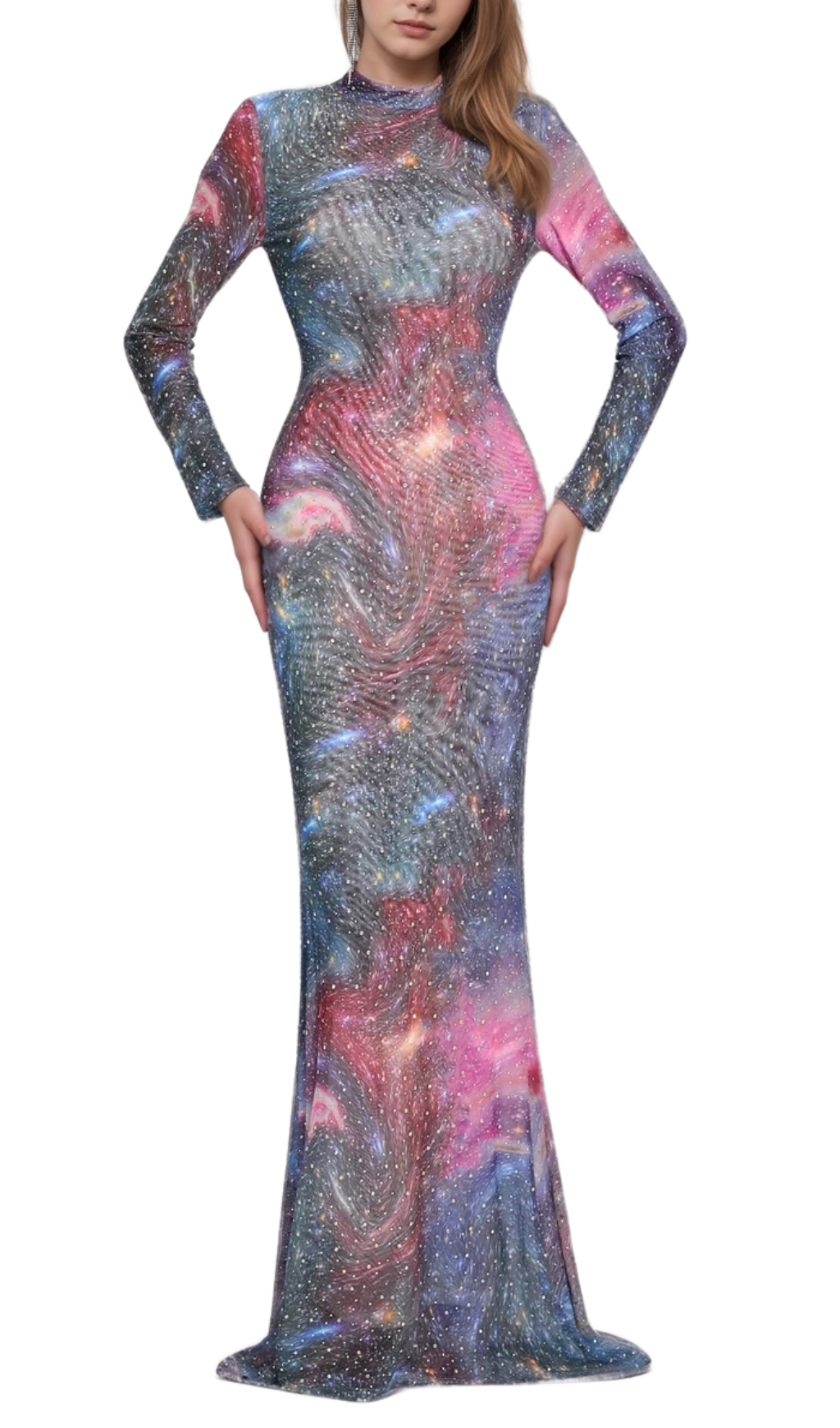 Flowering Girl Women aurora printed hot drill maxi dress