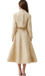 Flowering Girl Women Karine white fringed jacket & skirt matching set