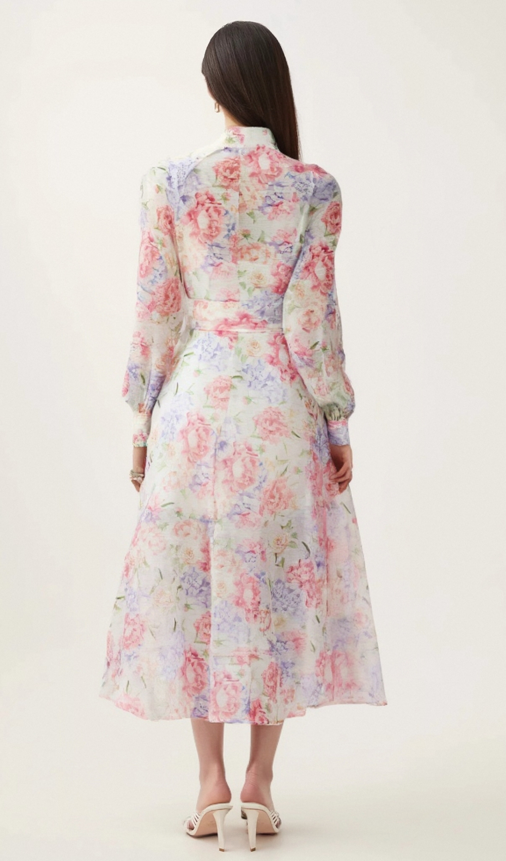 Flowering Girl Women Éliane floral-print flared midi dress