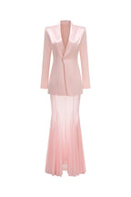 Ilhamp Pink Blazer & Mesh Skirt Set