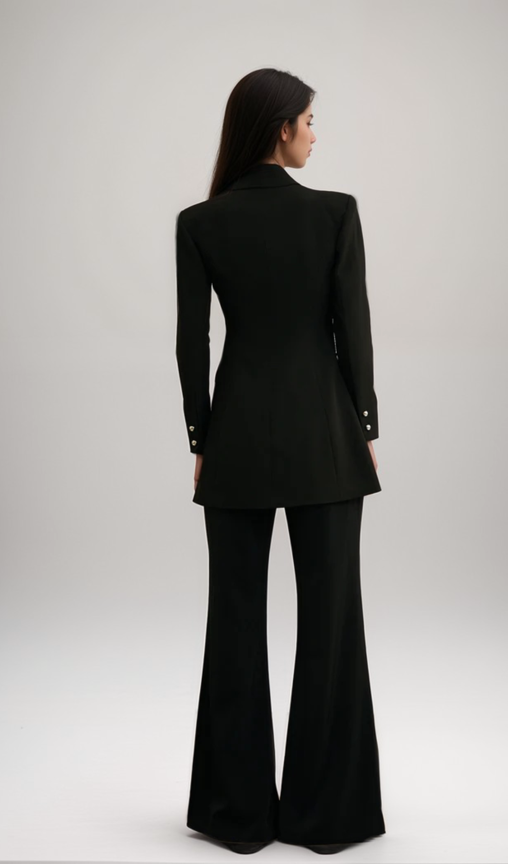 Flowering Girl Women Justine black bowknot cut-out blazer