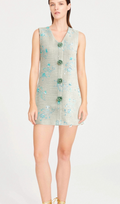 Flowering Girl Women Madeleine white floral embellished mini dress