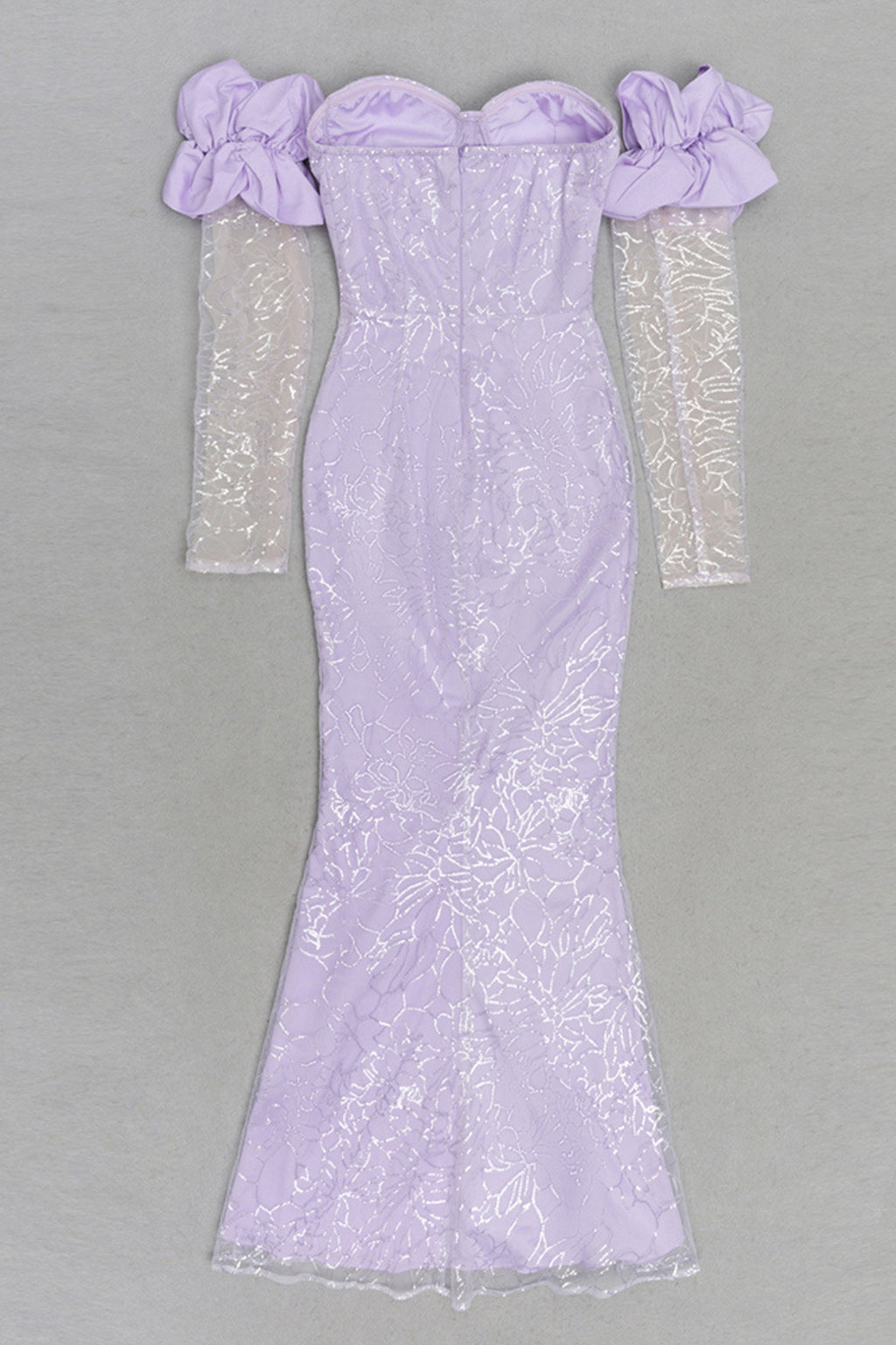 Flowering Girl Women Sequin Mermaid Maxi Dresses In Purple